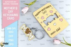 Mothers Day Keychains Card Bundle. Greeting Cards Laser Cut Product Image 11