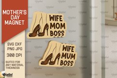 Mother's Day Magnets Laser Cut Bundle. Gift for Mom SVG Product Image 6