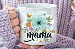 Mother's Day Mama Flowers PNG Product Image 3