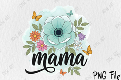 Mother's Day Mama Flowers PNG Product Image 4