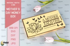 Mothers Day Money Box SVG. Laser Cut Money Gift Box Product Image 1