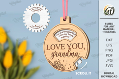 Mother’s Day Ornaments Laser Cut Bundle. Mother&#039;s Gift SVG Product Image 12