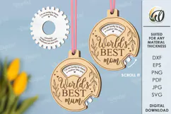 3D Mother’s Day Ornament Laser Cut. Mother's Gift SVG Product Image 1