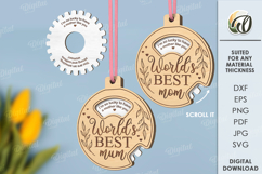 Mother’s Day Ornaments Laser Cut Bundle. Mother&#039;s Gift SVG Product Image 8