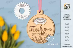 3D Mother’s Day Ornament Laser Cut. Mother's Gift SVG Product Image 1
