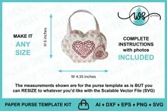 Mother's Day Paper Purse SVG, Valentine's Heart Gift Bag SVG Product Image 4