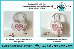 Mother's Day Paper Purse SVG, Valentine's Heart Gift Bag SVG Product Image 6