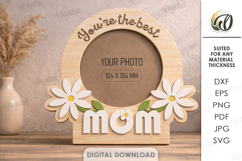 Mother's Day Photo Frame Laser Cut. Picture Frame SVG Product Image 1
