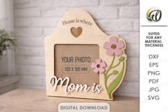 Mother's Day Photo Frame Laser Cut. Picture Frame SVG Product Image 1