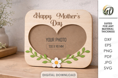 Mother's Day Photo Frame Laser Cut. Picture Frame SVG Product Image 1