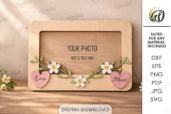 Mother's Day Photo Frame Laser Cut. Picture Frame SVG Product Image 1