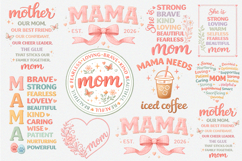 Mother's Day PNG, She is Mom PNG, Faux Yarn Mama PNG, Mother Product Image 1