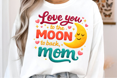 Mother's Day PNG, She is Mom PNG, Faux Yarn Mama PNG Product Image 2