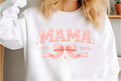 Mother's Day PNG, She is Mom PNG, Faux Yarn Mama PNG, Mother Product Image 4