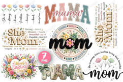 Mother's Day Sublimation, She is Mom PNG Sublimation Product Image 1