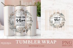 mother's day sublimation design being used as a 20 oz tumbler wrap print