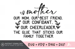 Mother's Day SVG, Best Mom Ever SVG, Mom Quote SVG Product Image 1