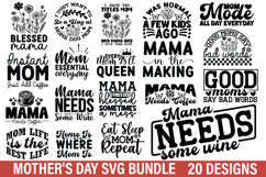 Mother's Day SVG Bundle - Mother's Day T-shirt Design Product Image 1