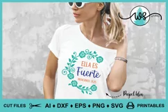 Mother's Day SVG, Spanish SVG, Ella es Fuerte, Proverbios 31 Product Image 2