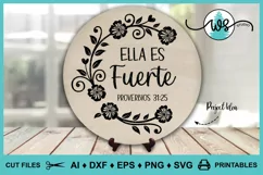 Mother's Day SVG, Spanish SVG, Ella es Fuerte, Proverbios 31 Product Image 3