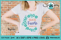 Mother's Day SVG, Spanish SVG, Ella es Fuerte, Proverbios 31 Product Image 6