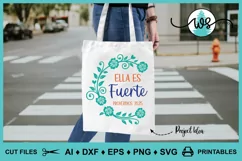 Mother's Day SVG, Spanish SVG, Ella es Fuerte, Proverbios 31 Product Image 16