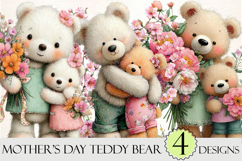 Mother’s Day Teddy Bear Clipart Product Image 1