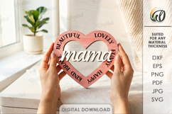 Mother's Day Tiered Tray Decor Laser Cut. Mother's Day SVG Product Image 1
