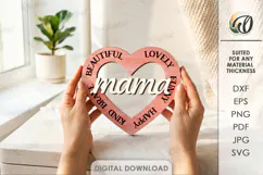 Mother's Day Tiered Tray Decor Laser Cut. Mother's Day SVG Product Image 4