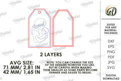 Mother's Day Tiered Tray Decor Laser Cut. Gift Tag SVG Product Image 2