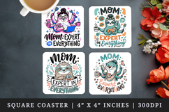 Mother's Day square coaster sublimation, coasters design Product Image 1