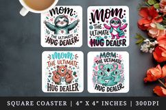 Mother's Day square coaster sublimation, coasters design Product Image 1