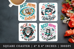 Mother's Day square coaster sublimation, coasters design Product Image 1