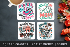 Mother's Day square coaster sublimation, coasters design Product Image 1
