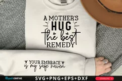 A Mother's Hug The Best Sleeve SVG, Mother's Day SVG Design Product Image 1