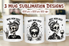 Funny Sarcastic Mom Mug Sublimation | Wife Mom Boss PNG Product Image 1