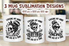 Funny Sarcastic Mom Mug Sublimation | Skeleton Kids PNG Product Image 1