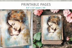 Mothers Day Junk Journal Pages, Aged Paper Designs Product Image 1