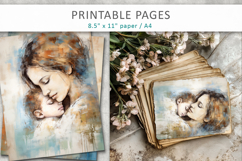 Mothers Day Junk Journal Pages, Aged Paper Designs Product Image 4
