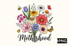 Motherhood Floral Bouquet PNG Design Product Image 1