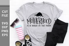 Motherhood is a walk in the park, with Stegosaurus SVG Product Image 2