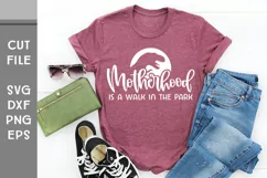 Motherhood is a walk in the park, with angry T Rex SVG Product Image 2