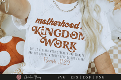 Motherhood Is Kingdom Work SVG PNG | Boho Christian PNG Product Image 4