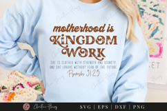 Motherhood Is Kingdom Work SVG PNG | Boho Christian PNG Product Image 8