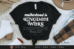 Motherhood Is Kingdom Work SVG PNG | Boho Christian PNG Product Image 2