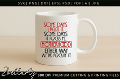 Motherhood Mothers Day SVG for Cricut Mom T-shirt Mug Design Product Image 5