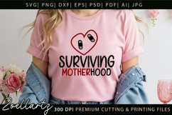 Motherhood Mom SVG for Cricut Mothers Day T-shirt Mug Design Product Image 3
