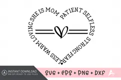 Motherhood Strength SVG, Mom Life Quote SVG Product Image 1