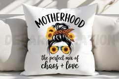 Motherhood The Perfect Mix of Chaos Love Sublimation PNG Product Image 3