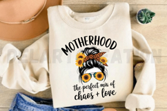 Motherhood The Perfect Mix of Chaos Love Sublimation PNG Product Image 2